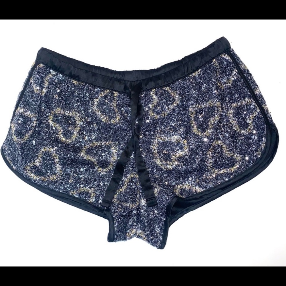 NWT HTF Victorias Secret Sequin and Satin Sleep Shorts M